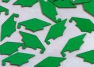 Graduation Cap Confetti, Green 