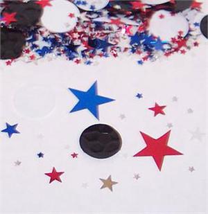 Soccer Ball Confetti, Star Shaped Confetti