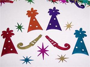 Party Hat Confetti, Party Horn Confetti