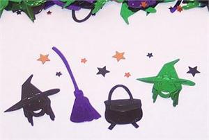 Witch Confetti, Broom Shaped Confetti,Cauldron Confetti