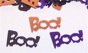 Boo Confetti Shaped like the word Boo