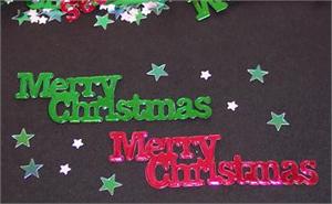 Merry Christmas Confetti Red Green Merry Christmas Words