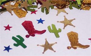 Cowboy Boot Confetti, Sheriff Confetti, Spurs Confetti