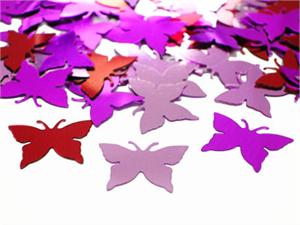 Metallic Butterfly Confetti, Red, Pink and Fuchsia