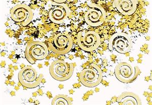 Gold Curly Q Confetti