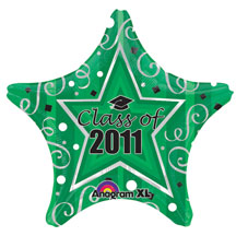 Green Class of 2011 Graduation Balloon