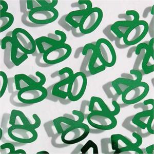 Green Metallic Number 20 Confetti Green Metallic Number 20 Confetti