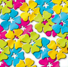 Metallic Hibiscus Confetti, Multi Color Metallic Hibiscus Confetti, Multi Color