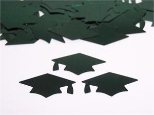 Hunter Green Grad Cap Confetti Hunter Green Grad Cap Confetti