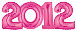 Large Magenta Number 2012 Balloons