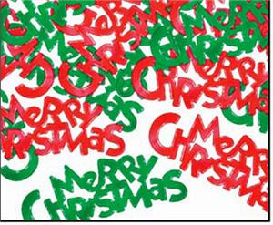Fancy Metallic Merry Christmas Confetti