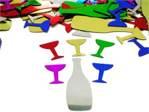 Champagne Bottle Confetti, Champagne Glasses Confetti