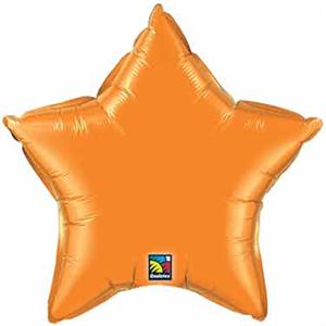 Orange Star Shaped Mylar Balloon Orange Star Shaped Mylar Balloon