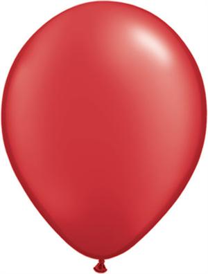 Pearl Ruby Red Balloon, 11" Latex Pearl Ruby Red Balloon, 11" Biodegradeable