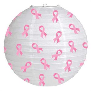 Pink Ribbon Round Lantern