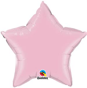 Pink Star Shaped Balloon, 20" Pearl Pink