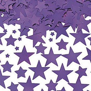 Bulk Purple Star Confetti, Metallic Purple Stars
