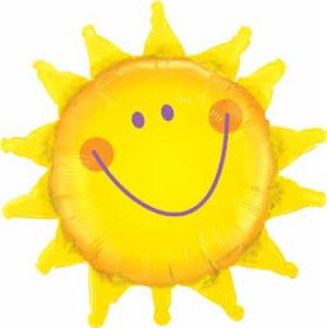 Large Sun Shaped Mylar Balloon Large Sun Shaped Mylar Balloon