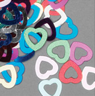 Open Heart Confetti Metallic Rainbow Heart Confetti