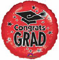 Red Graduation Balloon