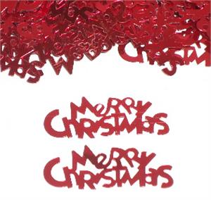 Red Merry Christmas Confetti Red Merry Christmas Confetti