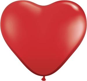 Ruby Red Heart Balloon, 6" Latex