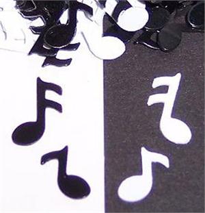 Black and White Music Note Confetti