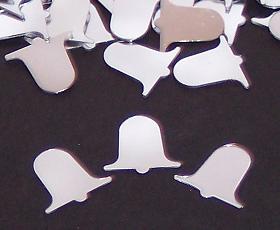 Metallic Silver Bell Confetti