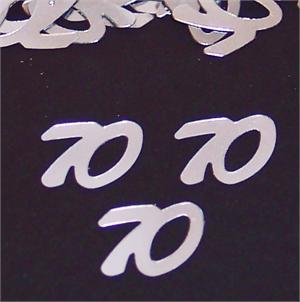 Number 70 Silver Confetti 70 Silver Confetti
