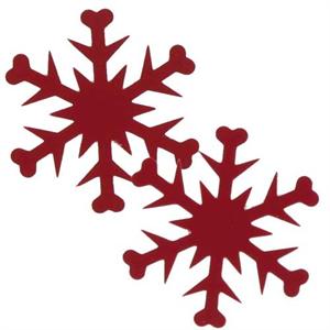 Red Snowflake confetti