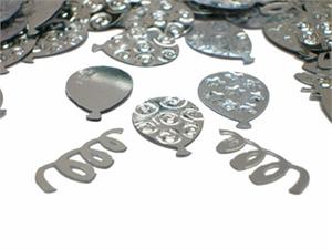 silver confetti