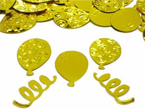 Gold Balloons and Streamers