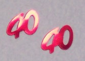 Red number 40 confetti