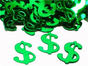 Money Confetti, Green Dollar Signs