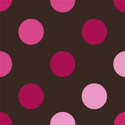 Pink and Chocolate Brown Polka Dot Cocktail Napkins