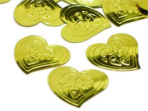 Deluxe Gold Heart Confetti, Metallic Deluxe Gold Heart Confetti, Metallic