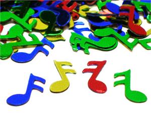 Music Note Confetti, Assorted Bright