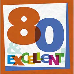 80th Birthday Napkins, New