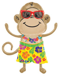 Luau Monkey Shaped Balloon Luau Monkey Shaped Balloon