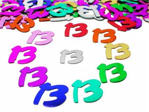 Number 13 Confetti