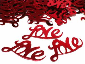 Red Metallic Love Confetti Red Metallic Love Confetti