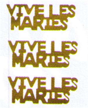Vive Les Maries (Good Luck in French) Confetti