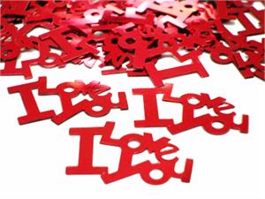 Metallic Red I Love You Confetti