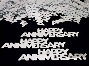 Silver Happy Anniversary Confetti