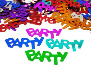 Party Confetti, Multi Colored Word Party Confetti