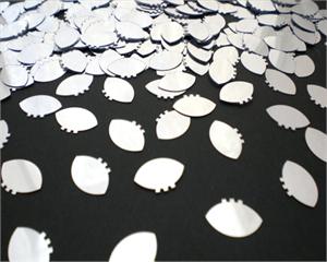 Silver Metallic Football Confetti