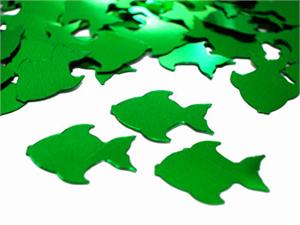 Metallic Green Fish Confetti