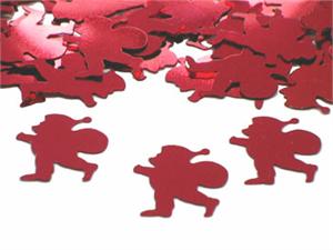 Santa Claus Confetti, Red Metallic Santa Carrying his Sack of Toys