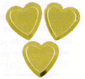 Gold Heart Confetti, 3/8" diameter