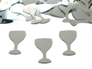 Silver Wine Glass Confetti